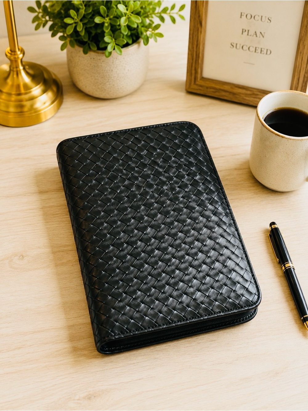 Bottega Veneta Planner Journal Black Leather Vintage Unique Collectable!
